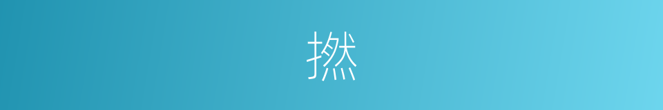 撚的意思