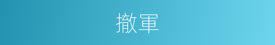撤軍的意思