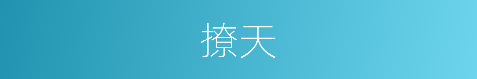 撩天的意思