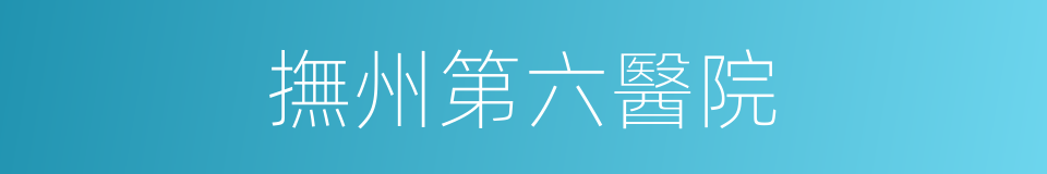 撫州第六醫院的同義詞