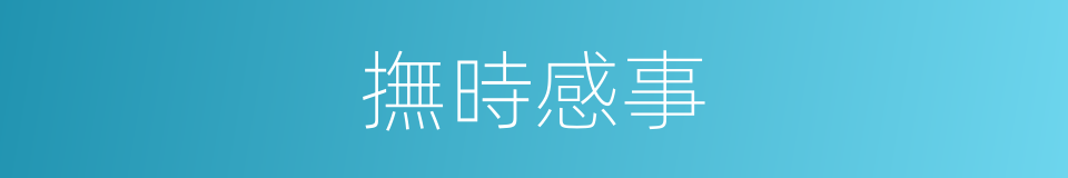 撫時感事的意思