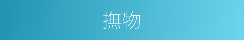 撫物的意思