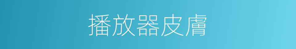 播放器皮膚的同義詞