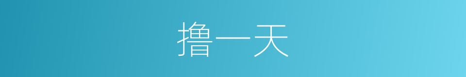 撸一天的同义词