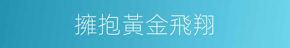 擁抱黃金飛翔的同義詞