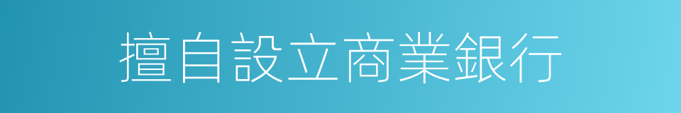 擅自設立商業銀行的同義詞