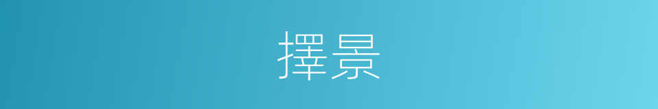 擇景的同義詞