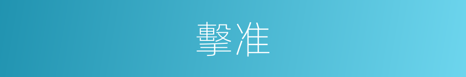 擊准的同義詞