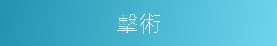擊術的同義詞