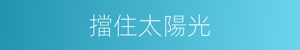擋住太陽光的同義詞