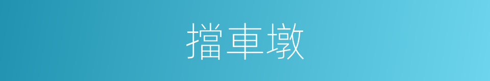 擋車墩的同義詞