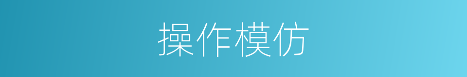 操作模仿的同义词