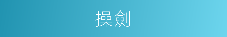 操劍的同義詞