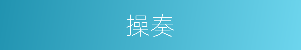 操奏的同义词