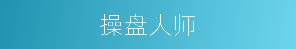 操盘大师的同义词