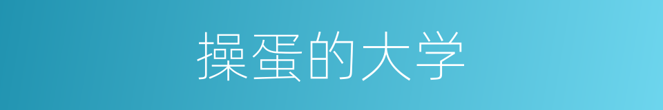 操蛋的大学的同义词
