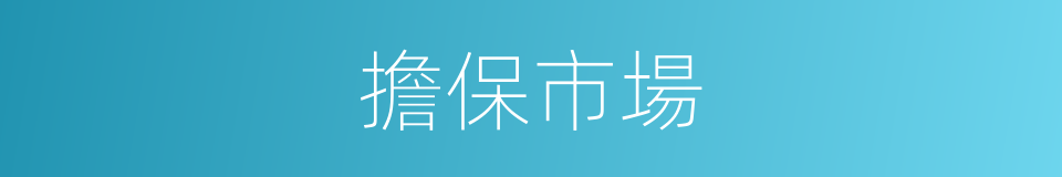 擔保市場的同義詞