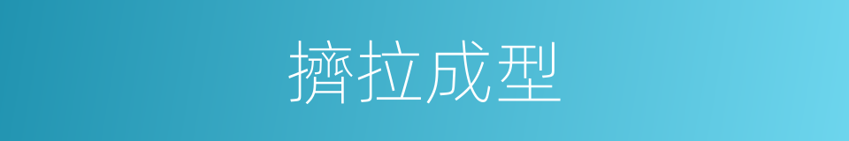 擠拉成型的同義詞