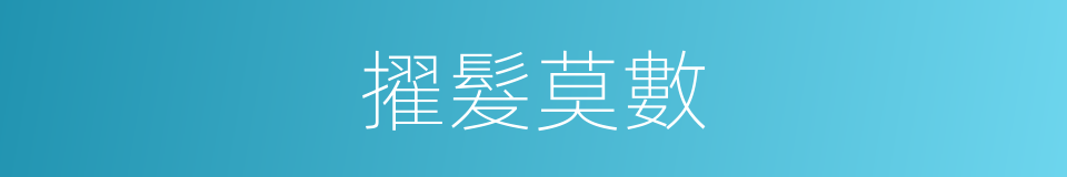 擢髮莫數的同義詞