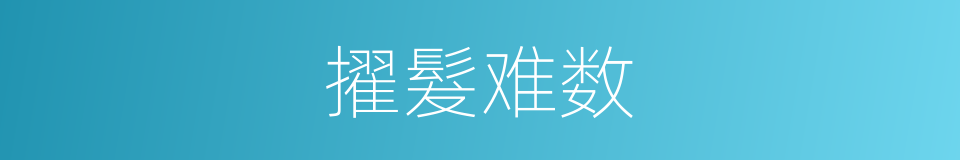 擢髮难数的同义词