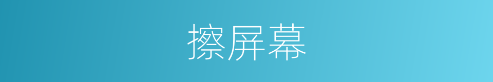 擦屏幕的同义词