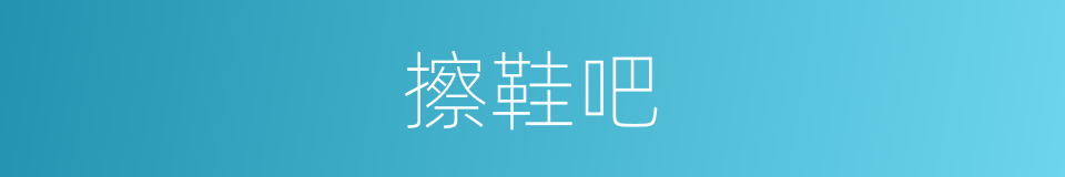 擦鞋吧的同义词