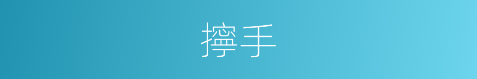 擰手的同義詞