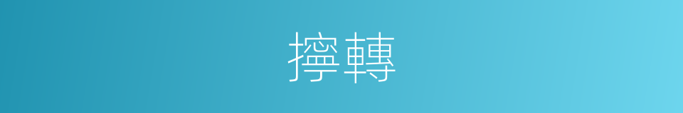 擰轉的意思