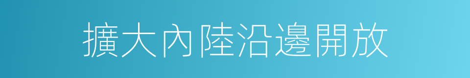擴大內陸沿邊開放的同義詞
