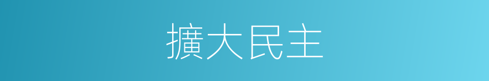 擴大民主的同義詞