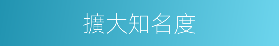 擴大知名度的同義詞