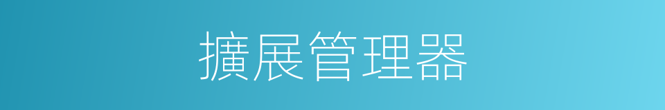 擴展管理器的同義詞