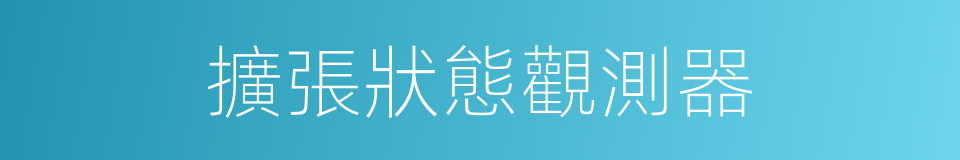擴張狀態觀測器的同義詞