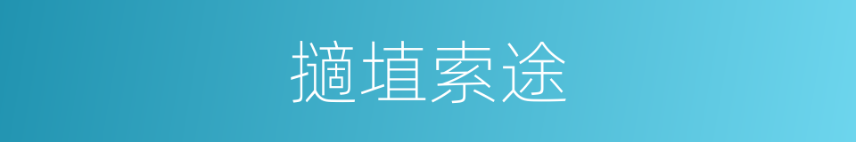 擿埴索途的意思