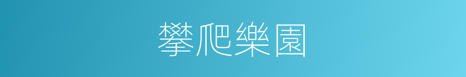 攀爬樂園的同義詞