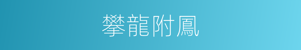 攀龍附鳳的意思