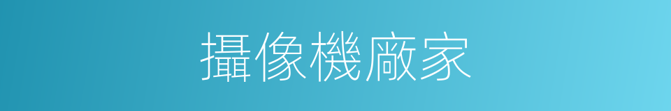 攝像機廠家的同義詞