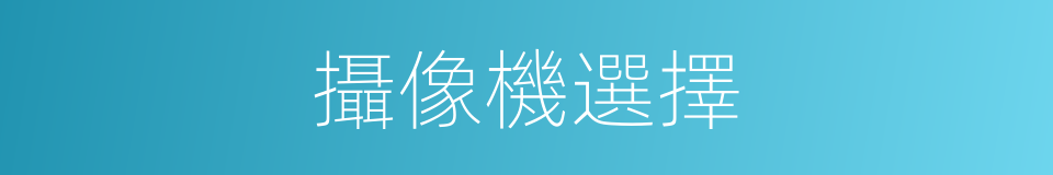 攝像機選擇的同義詞