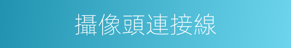 攝像頭連接線的同義詞