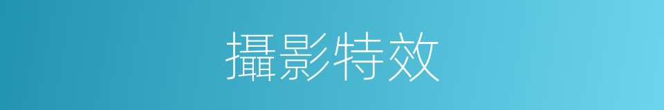 攝影特效的同義詞