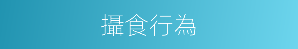 攝食行為的同義詞