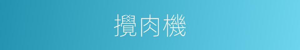 攪肉機的同義詞
