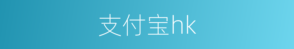 支付宝hk的同义词
