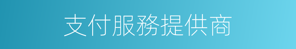 支付服務提供商的同義詞