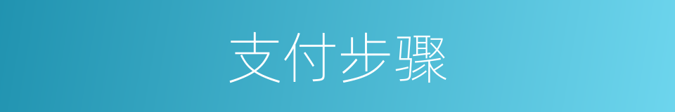 支付步骤的同义词