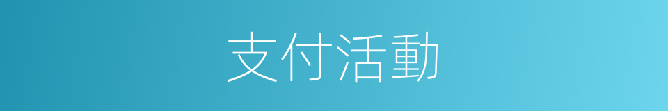 支付活動的同義詞
