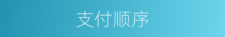 支付顺序的同义词