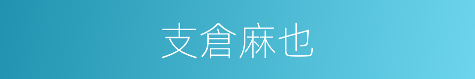 支倉麻也的同義詞