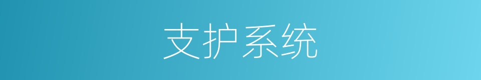 支护系统的同义词