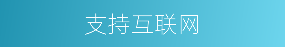 支持互联网的同义词
